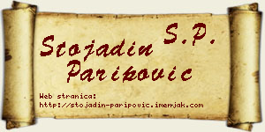 Stojadin Paripović vizit kartica